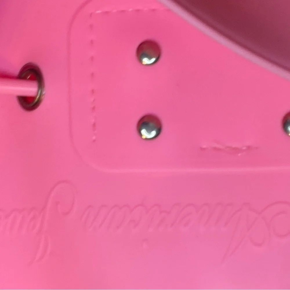 Hot Pink Backpack with Drawstring Closure and Smooth Finish